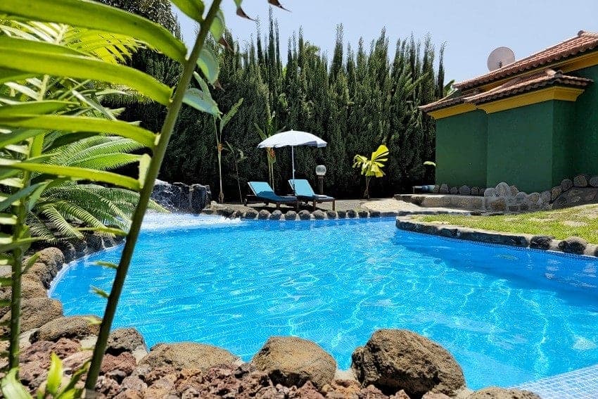 Piscina, Casa Las Vetas, Alojamiento Tijarafe, La Palma