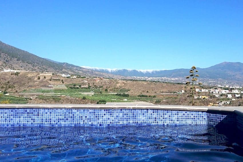 Piscina, Casa Vista Caldera, Alquiler Vacacional La Palma