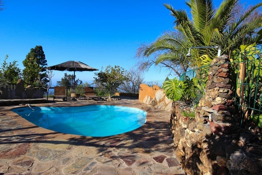 Pool, Finca Cuatro Pinos, Finca Urlaub La Palma