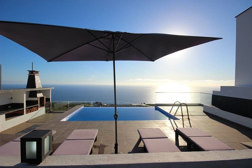 Pool, Terrasse, Villa Espejo, La Palma Ferienhaus