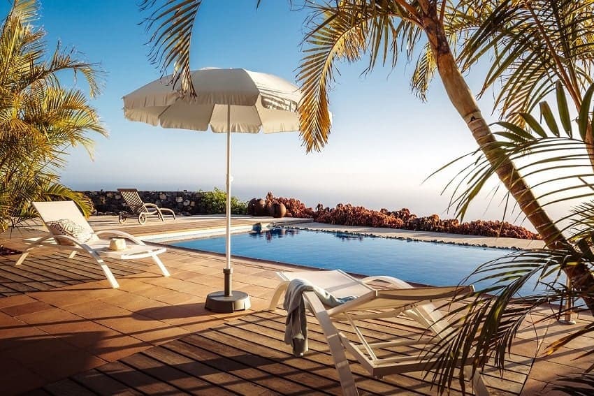 Pool, Villa Vista Reina, Ferienhaus La Palma Tijarafe