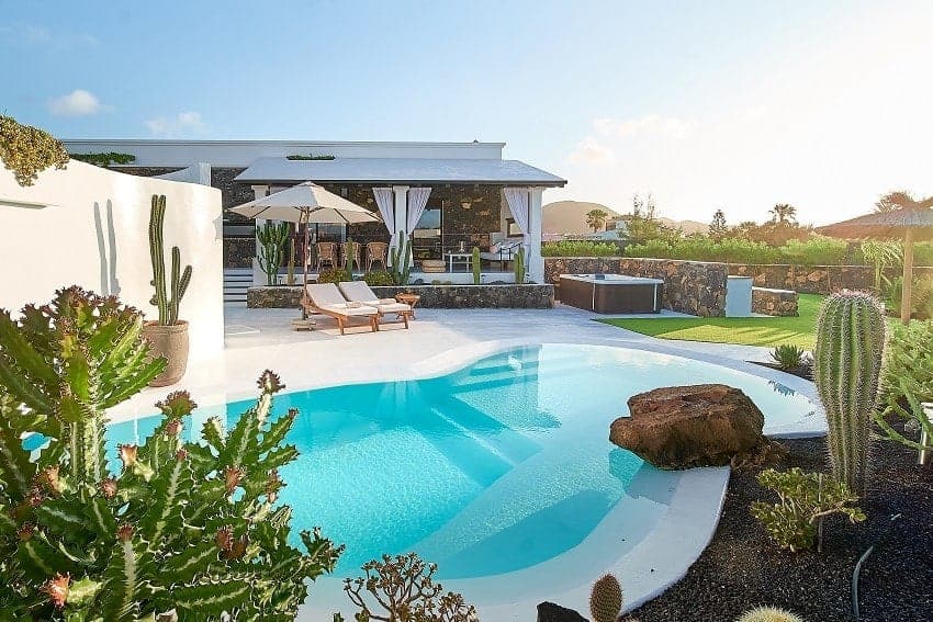 Pool, Villa Santorini, Holiday Villa Lajares