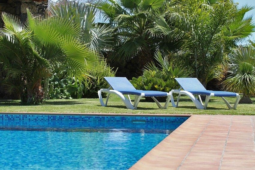Pool mit Liegen, Casa Calma, Ferienhaus La Palma Pool