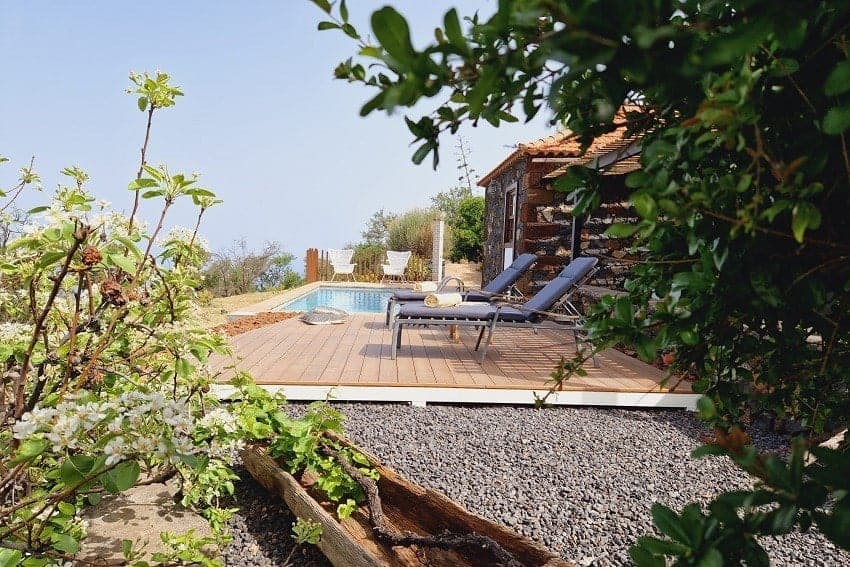 Zona de la Piscina, Casa Huli, Alquiler Casa Rural en La Palma
