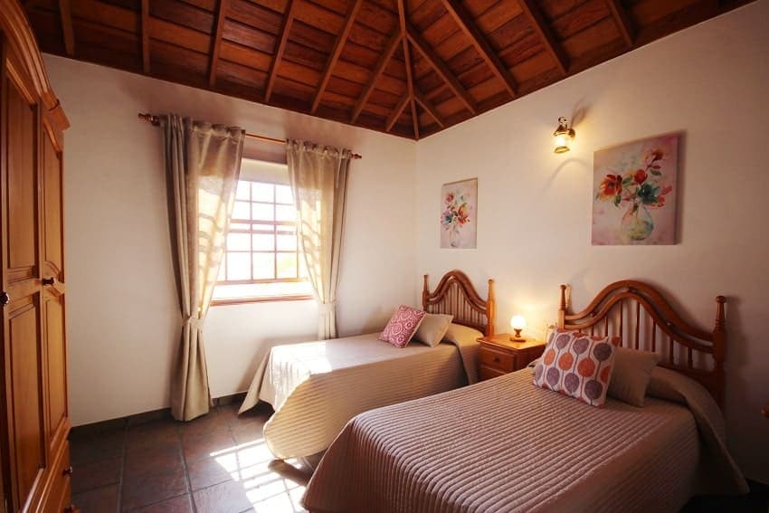 Schlafzimmer, Finca Los Dos Patos A, Finca mit Pool La Palma