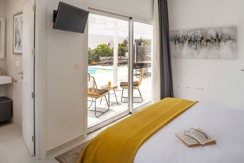 Dormitorio, Villa Sunrise A, Villa con Piscina Lanzarote