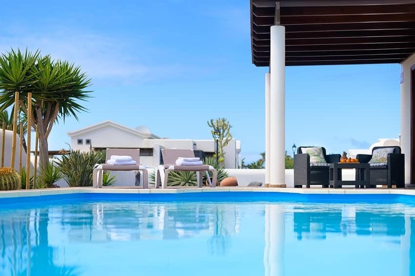 Sunbeds, Casa La Goleta, Lanzarote Holiday Cottage