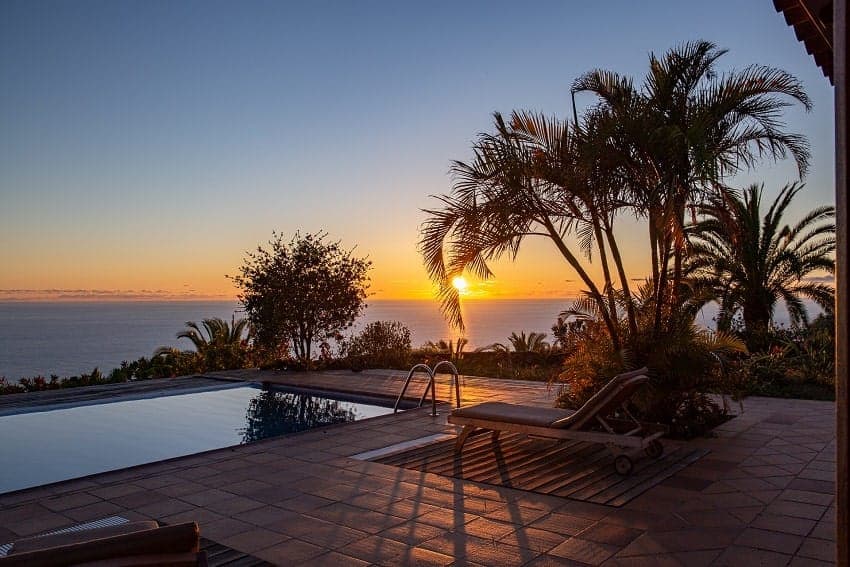 Sunset, Casa Ocanto, Holiday Home with Pool La Palma