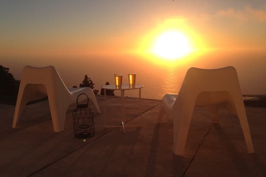 Sonnenuntergang, Villa D2, Ferienvilla La Palma