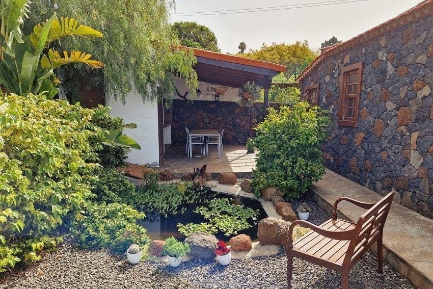 Estanque, Casa Huli, Alquiler Casa Rural en La Palma