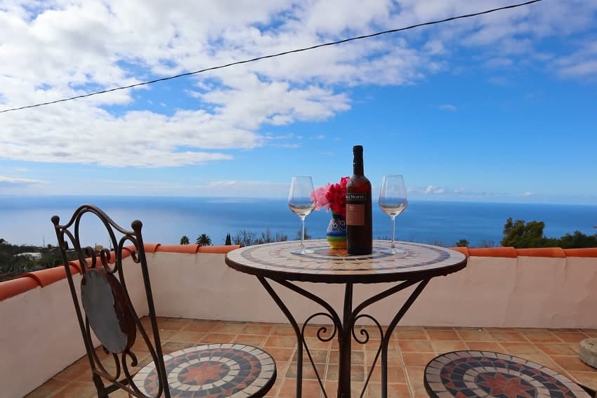 Terraza, Casa Campana, Alquiler Vacacional en Tijarafe