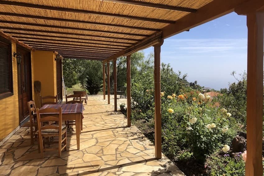 Terraza, Casa Caracol, Casa Rural en Tijarafe