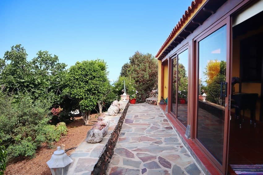 Terrace, Casa Herminia, Holiday House with Pool Puntagorda, La Palma