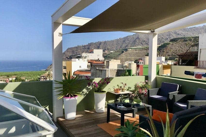 Terraza, Casa Jirafa, Alojamiento Tazacorte La Palma