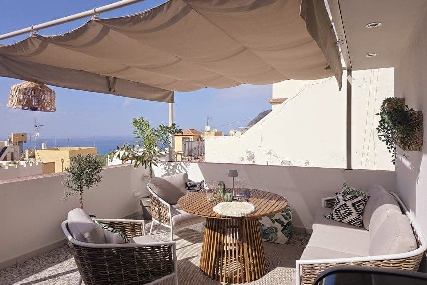 Terraza, Casa La Margarita, Casa Vacacional Tazacorte, La Palma