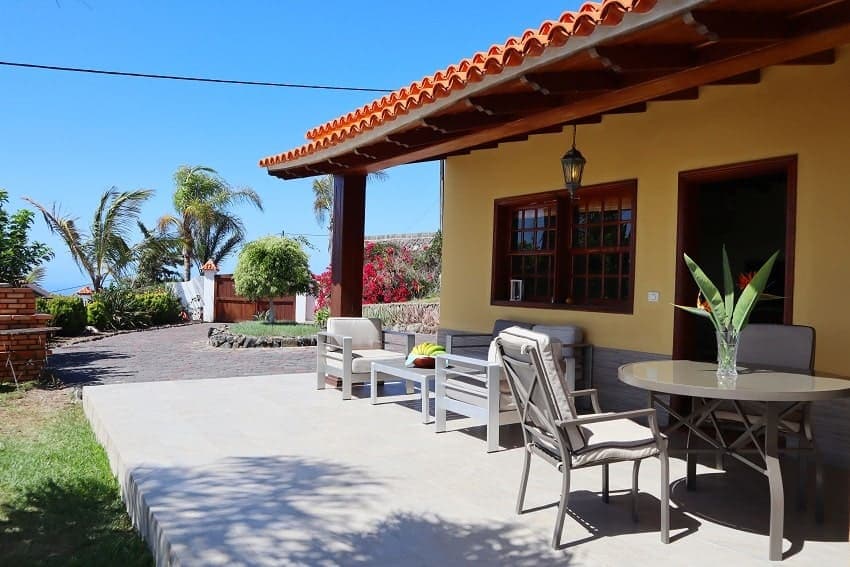 Terraza, Casa Paula, Casa Rural en La Palma con Piscina