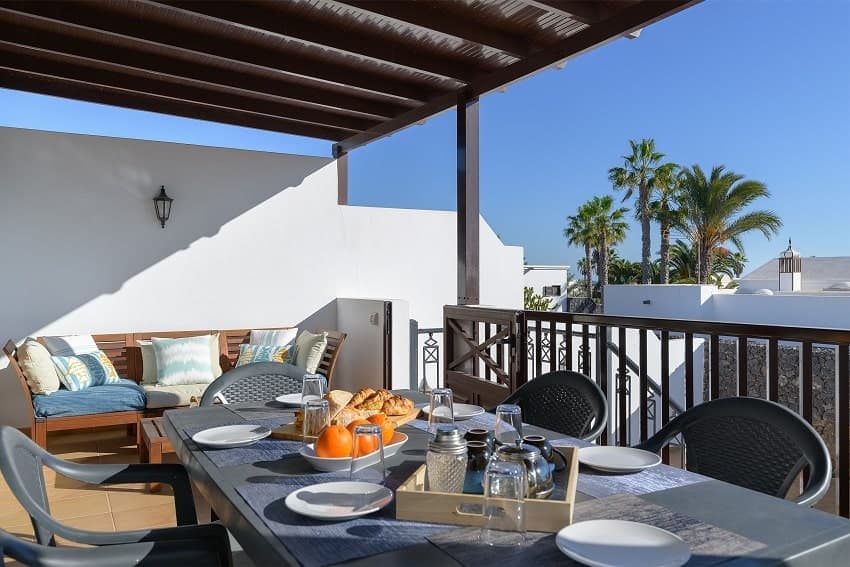Terraza, Casa Vista Mar, Villa Playa Blanca con Piscina