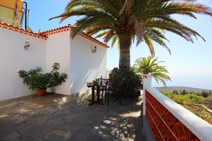 Terrasse, Finca Los Dos Patos A, Finca mit Pool La Palma