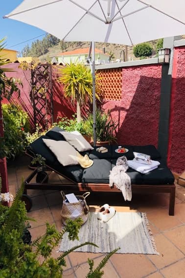 Terrace, Finca Teneguía, Holiday Villa Fuencaliente
