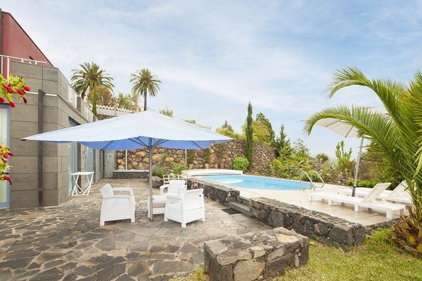 Terrace, Villa Alegranza, Villa with Heated Pool La Palma