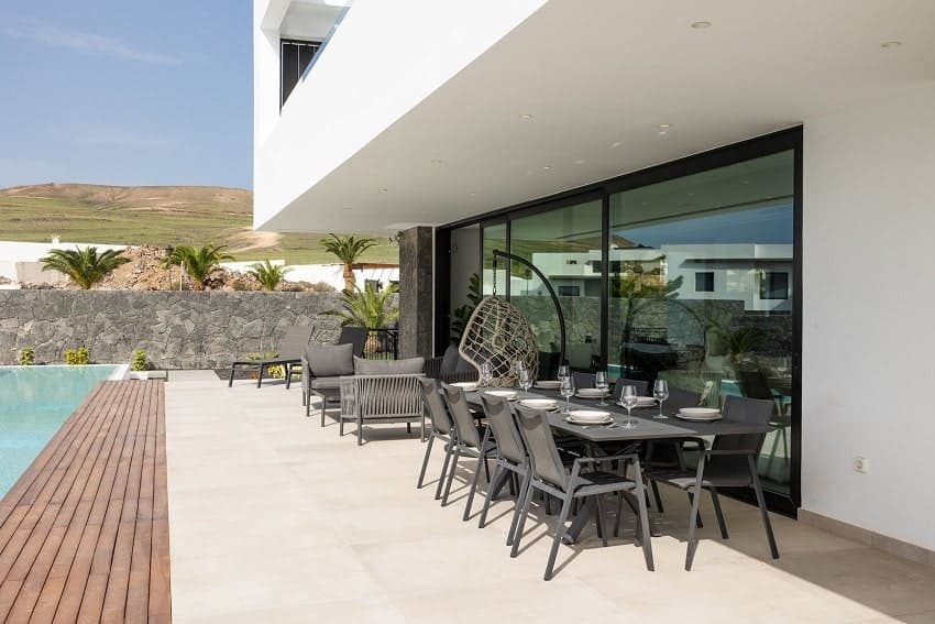 Terrasse, Villa Bamanija, Luxus Villa Lanzarote