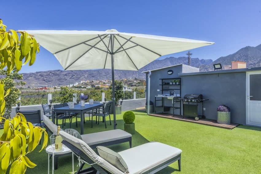 Terrasse, Villa Montserrat, Ferienhaus Los Llanos