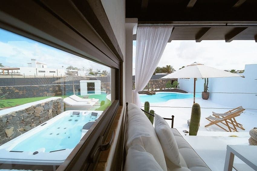Terrace, Villa Santorini, Holiday Villa Lajares, Fuerteventura