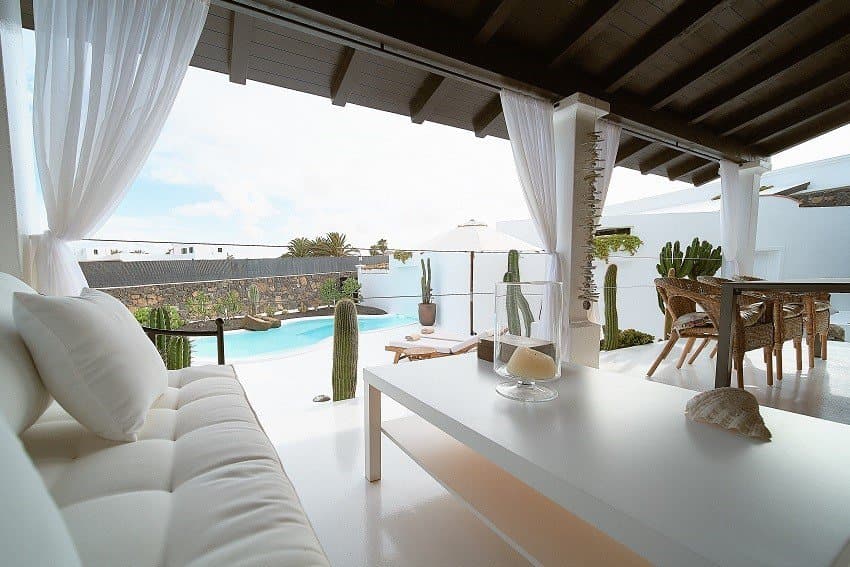 Terrace, Villa Santorini, Holiday Villa Lajares