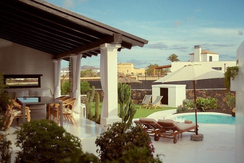 Terrace, Villa Santorini, Holiday Villa Lajares