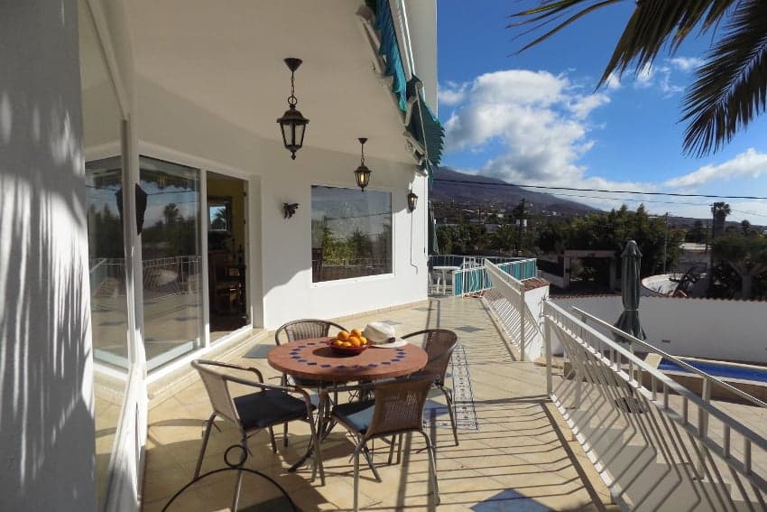Terrasse, Casa La Palmera, Ferienhaus Tajuya