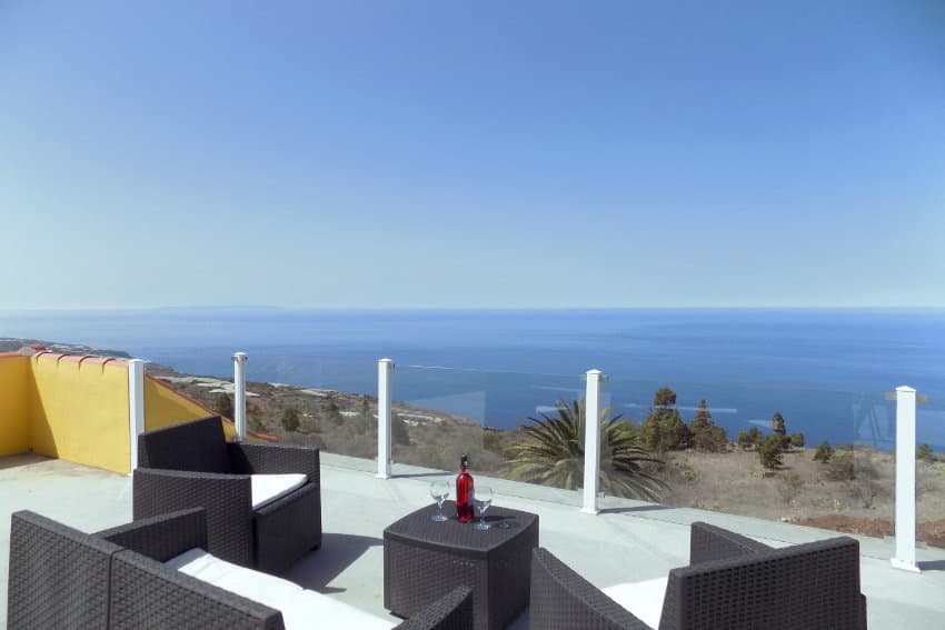 Terrace, Casa La Hoya, Holiday House Tijarafe, La Palma