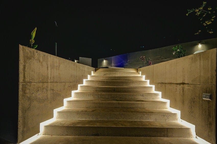 Treppe zur Pool-Terrasse, Casa de Ensueño, Luxus Ferienhaus La Palma