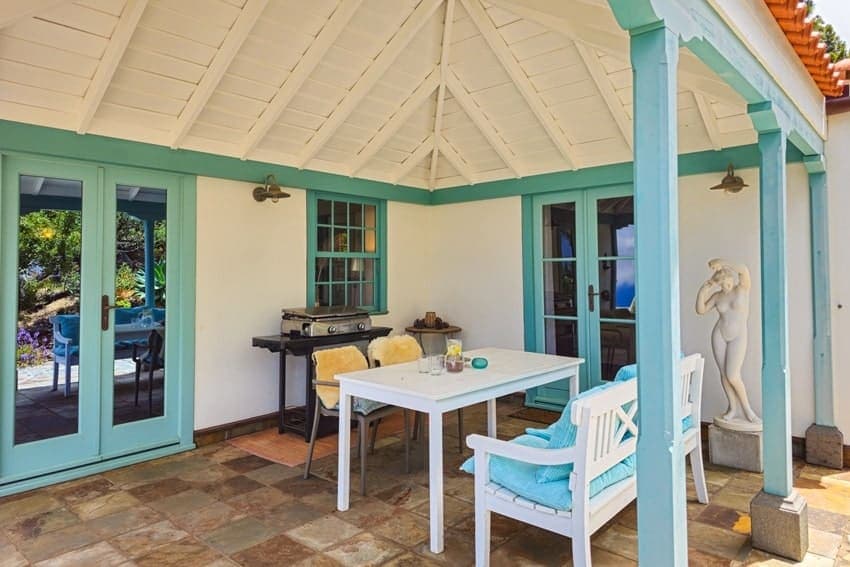 Überdachte Terrasse, Villa Miramatos, Ferienhaus mit Pool Puntagorda