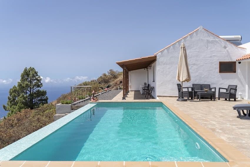 Villa Atardecer, Pool, Accommodation La Palma with Private Pool, Puntagorda