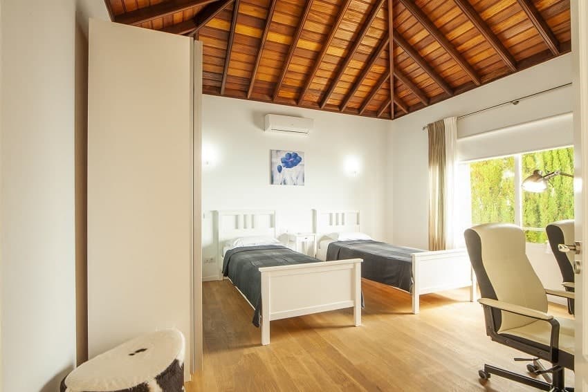 Villa El Diamante, Schlafzimmer, Villa Tijarafe, La Palma