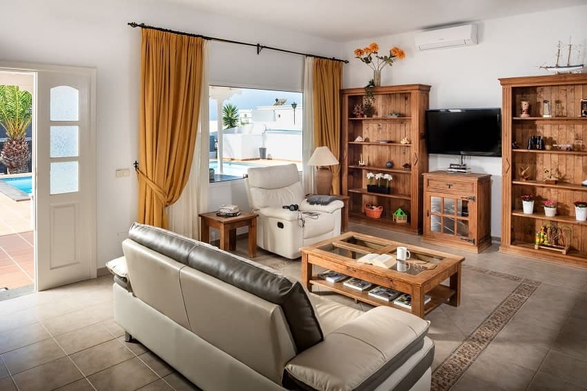 Villa Manuela, Salón, Casa Rural con Piscina Lanzarote