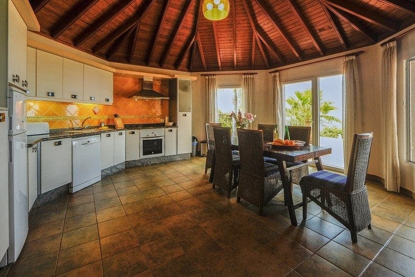 Villa Panorámica, Cocina, Villa con Piscina La Palma