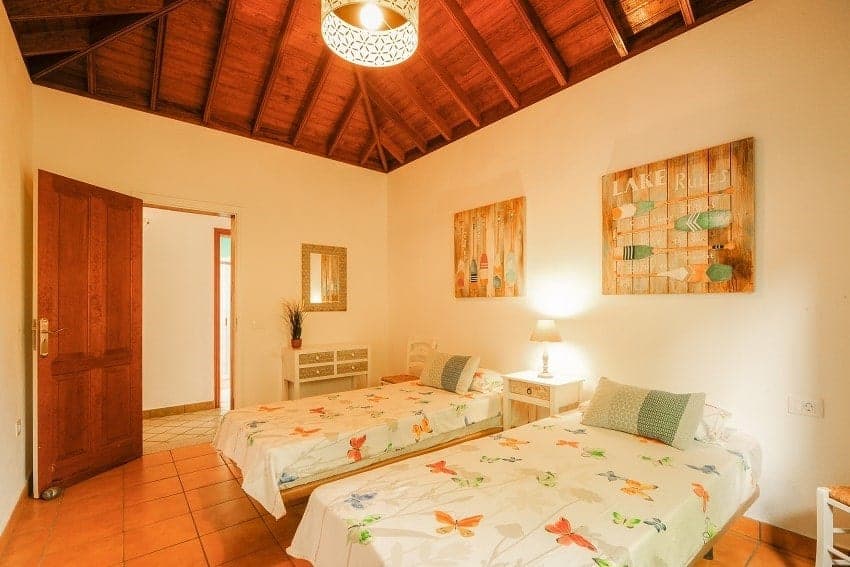 Villa Panorámica, Dormitorio, Villa con Piscina La Palma