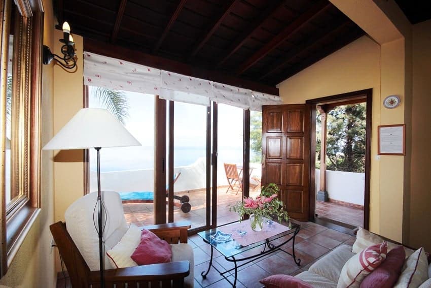 Salón, Apartamento, Casa Paula, Casa Rural en La Palma con Piscina
