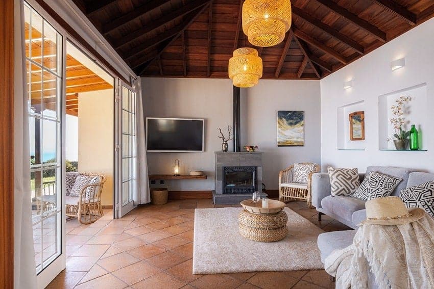 Wohnbereich, Villa Vista Reina, Ferienhaus La Palma Tijarafe