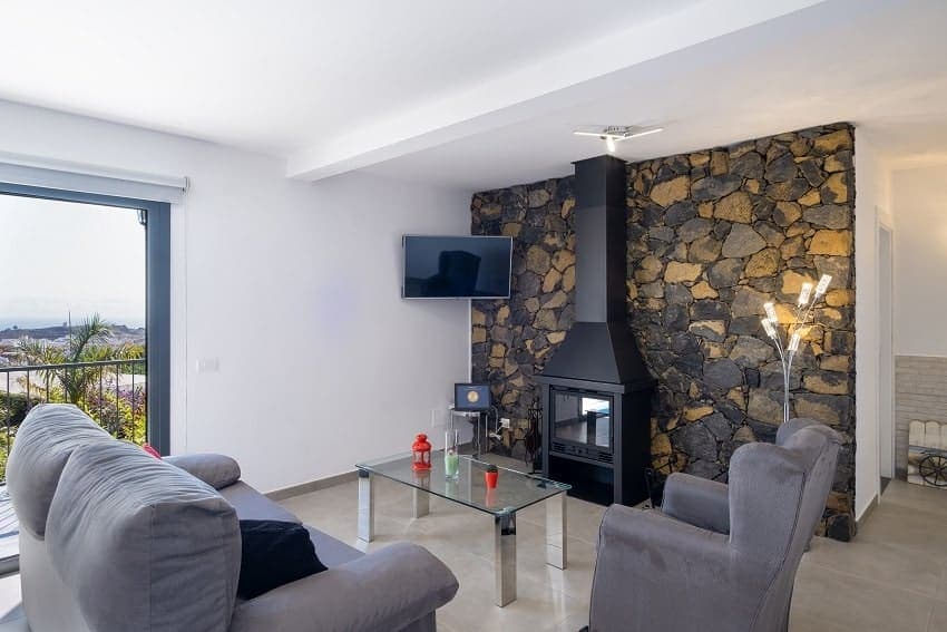 Wohnbereich, Villa La Graja, Unterkunft Los Llanos La Palma