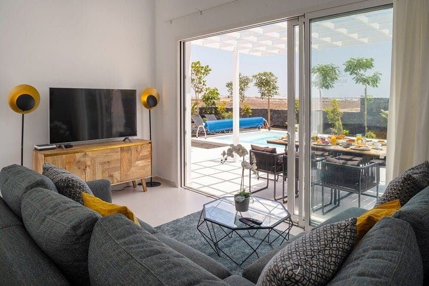 Wohnbereich, Villa Sunrise B, Luxus Ferienhaus Lanzarote