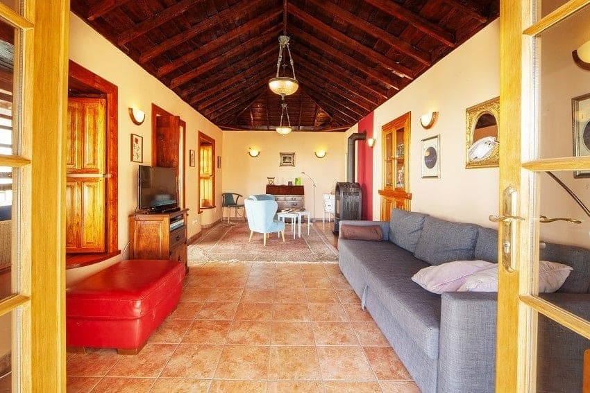 Living Room, Country House Tijarafe, Family Villa La Palma