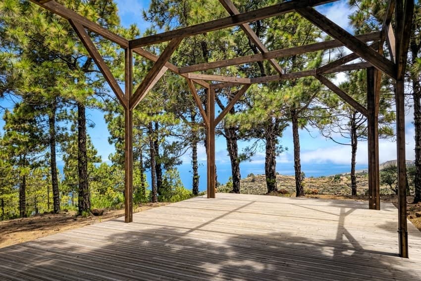 Yoga Plattform, Villa Miramatos, Ferienhaus mit Pool Puntagorda