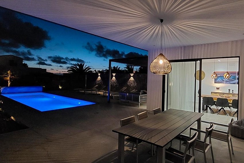 Iluminación Nocturna, Casa Nido, Casa Rural con Piscina Lajares