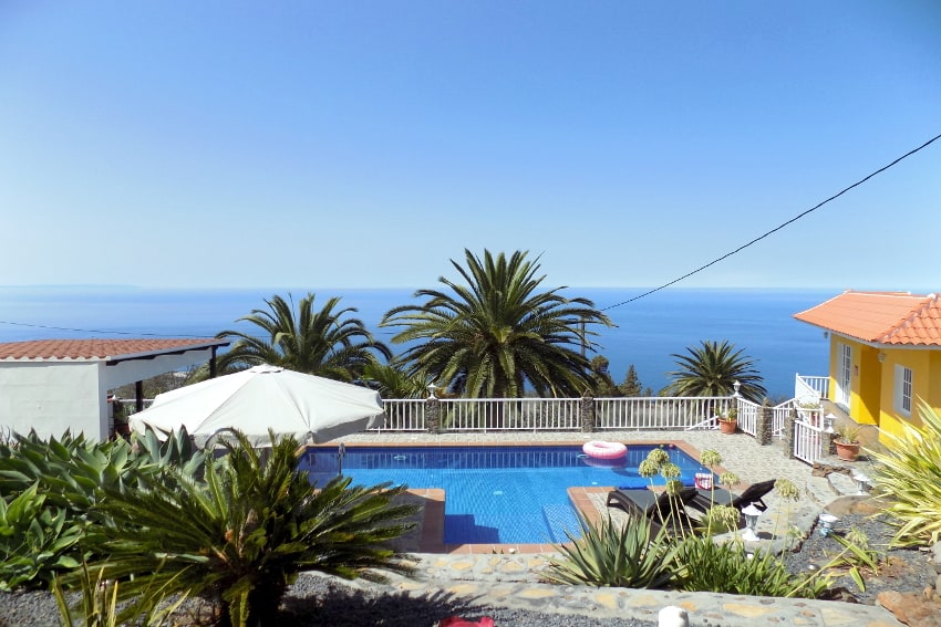 España - Islas Canarias - La Palma - Tijarafe - Casa La Hoya - Casa de vacaciones con piscina privada y unas vistas maravillosas