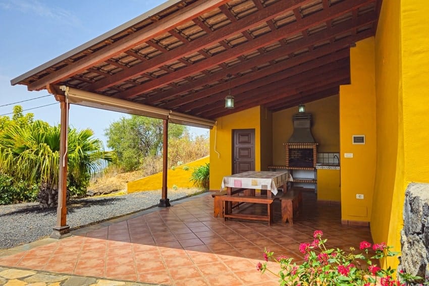 Barbacoa, Casa La Planta, Casa de Alquiler en La Palma