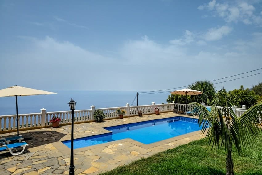 Piscina, Casa La Planta, Casa de Alquiler en La Palma