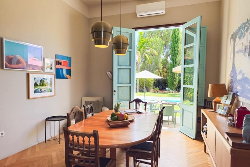 Mesa de Comedor, Gran Villa Palmera, Villa con Piscina Los Llanos