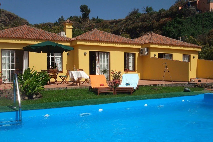Pool, Terrasse, Casa El Salto, Ferienhaus La Palma Westseite